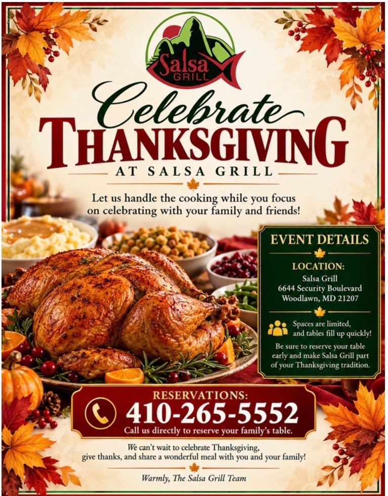 Thanksgiving celebration at Salsa Grill